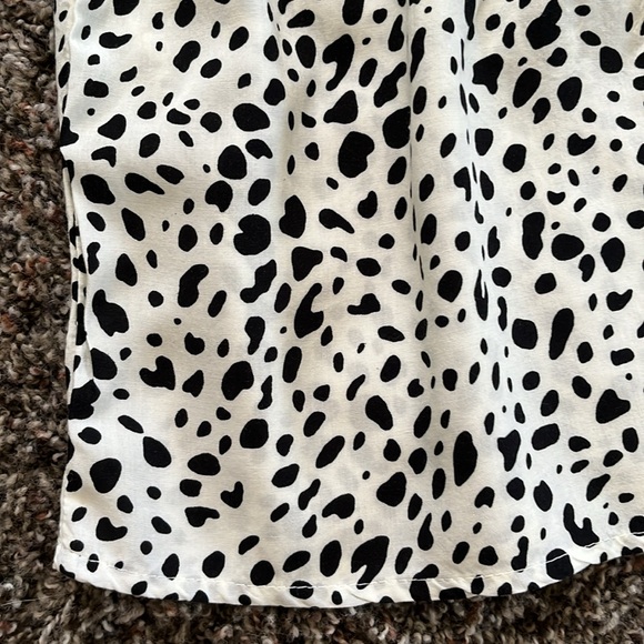 SHEIN White/Black Colorblock Leopard Patchwork Doll Dress, Size Small, Cowgirl - Picture 12 of 13
